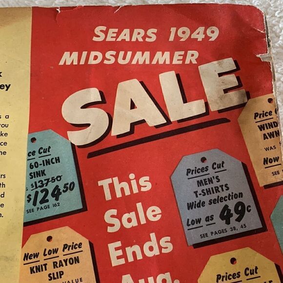 Vintage Sears 1949‎ Mid Summer Shopping Sale Catalog Book - Picture 2 of 11